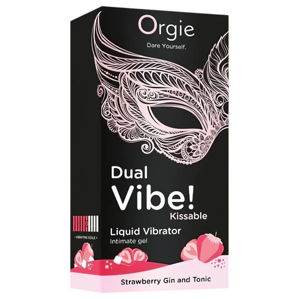 Orgie Dual Vibe - unisex folyékony vibrátor - Eper - Gin Tonic