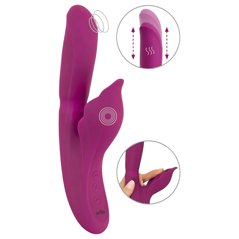 Javida - 4in1 G-pont és csikló izgató vibrátor (szeder)