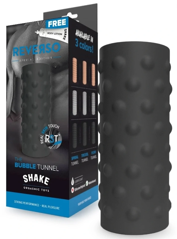 A Buborék alagút Shake Reverso maszturbátor fekete