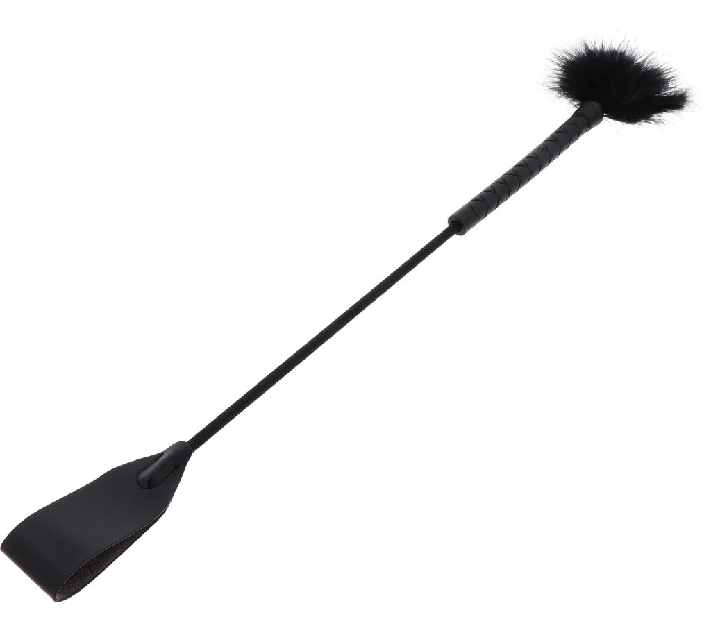 Tick Whip és Tollseprű 56 cm Fekete - Prémium Intim Élvezetekhez