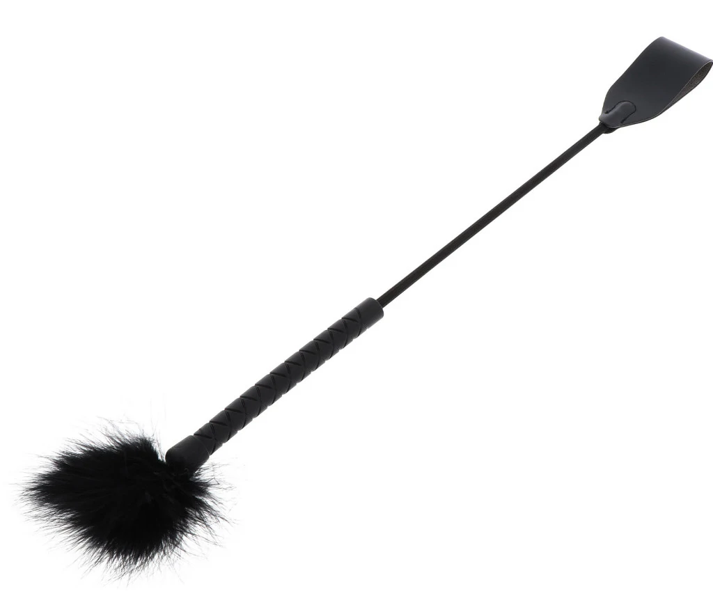 Tick Whip és Tollseprű 56 cm Fekete - Prémium Intim Élvezetekhez