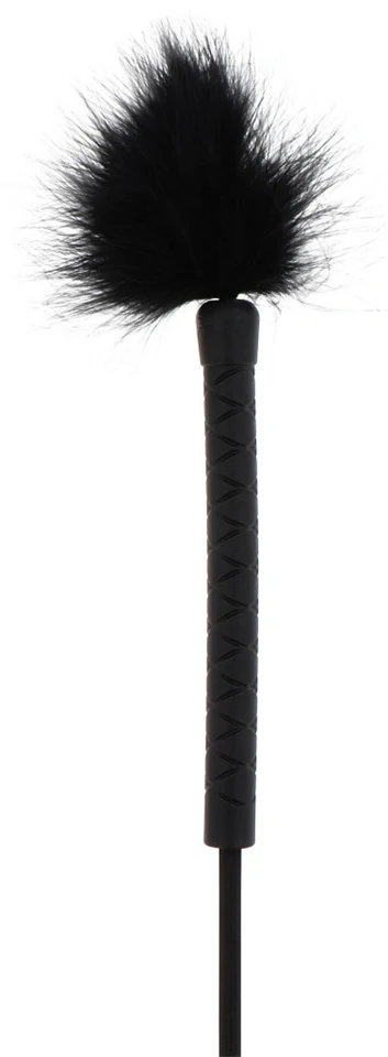 Tick Whip és Tollseprű 56 cm Fekete - Prémium Intim Élvezetekhez