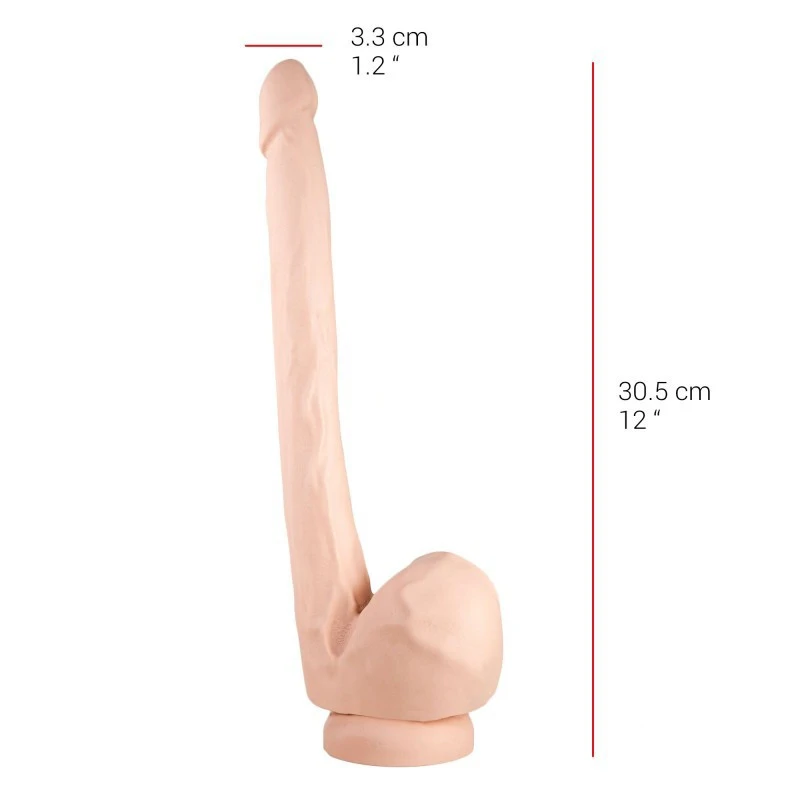 Dildorama XXL  érzéki vibrátor, 24 cm hosszú és prémium anyagú