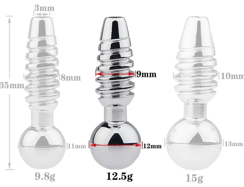 Prémium péniszdugó csavarral  9 mm átmérj 2,5 cm hosszú