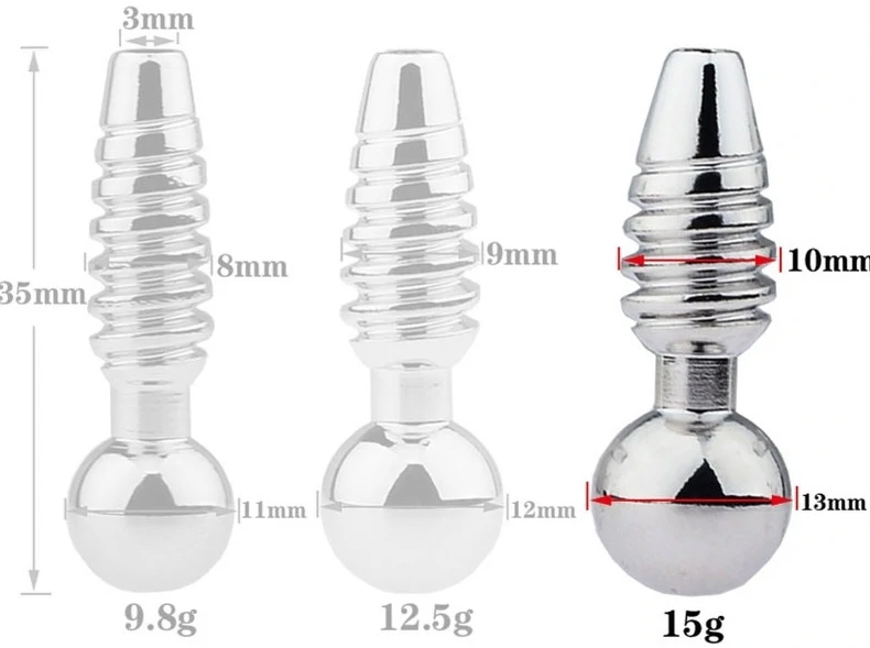 Screw  Prémium pénisz plug, 2.5 cm hosszú, 10 mm átmérj