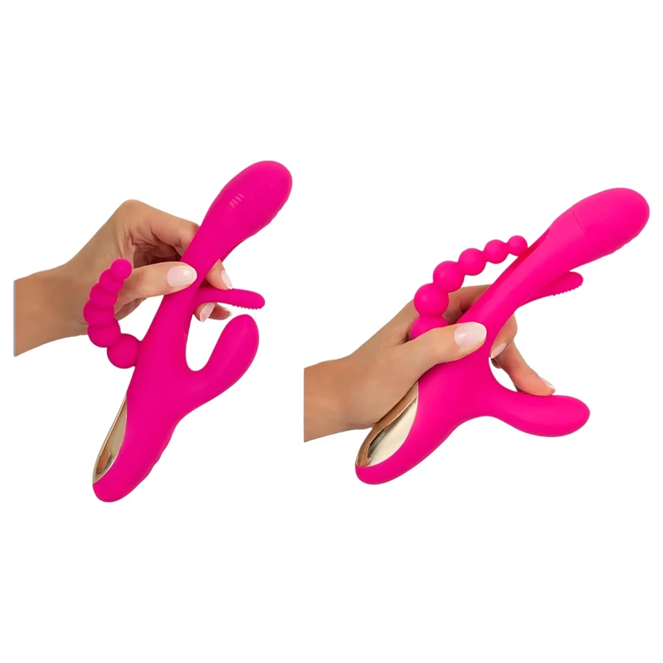 SMILE - tripla karos, nyelves vibrátor (pink)