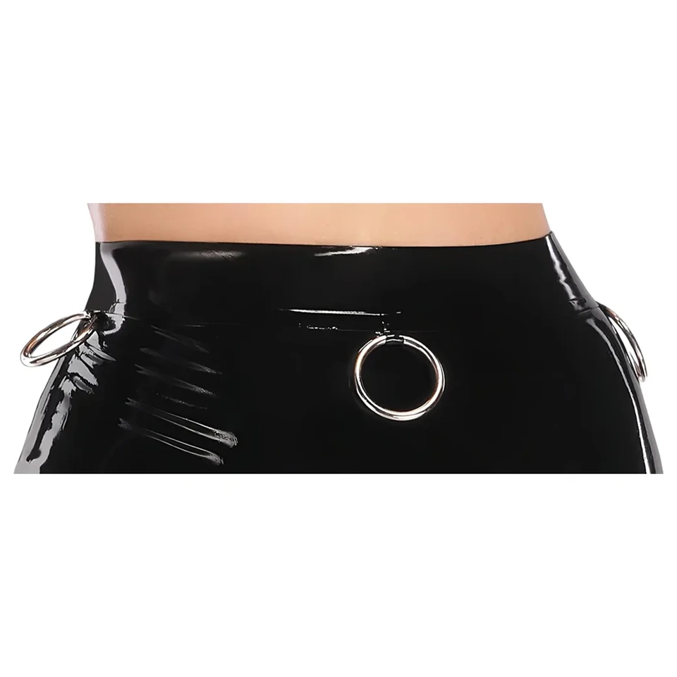 LATEX - latex midiszoknya (fekete)