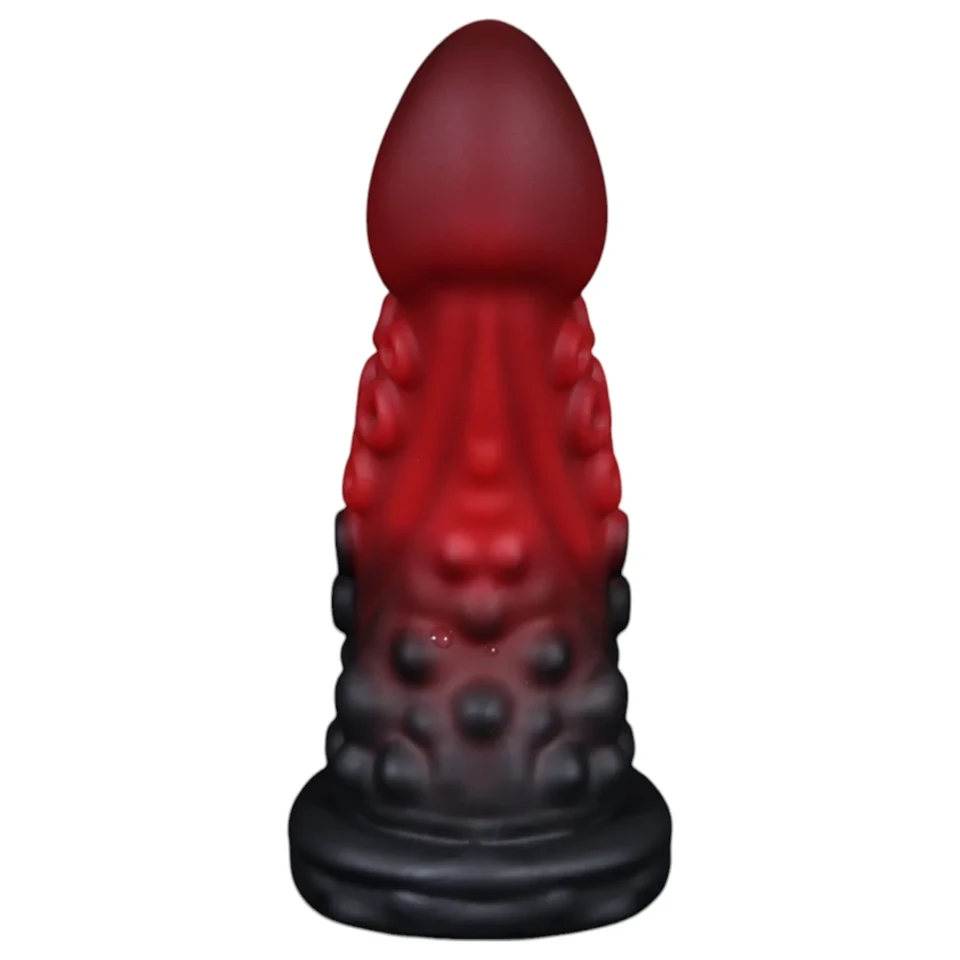 OgazR - polipkar dildó - 19cm (piros)