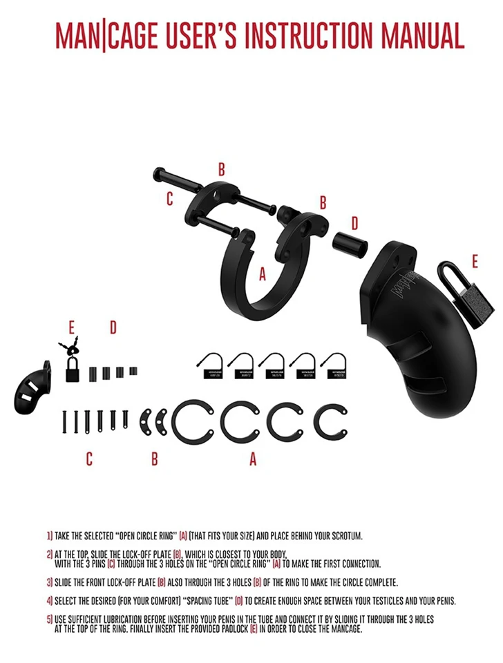 ManCage Silicone - Prémium szilikon chastity eszköz 20-as modell