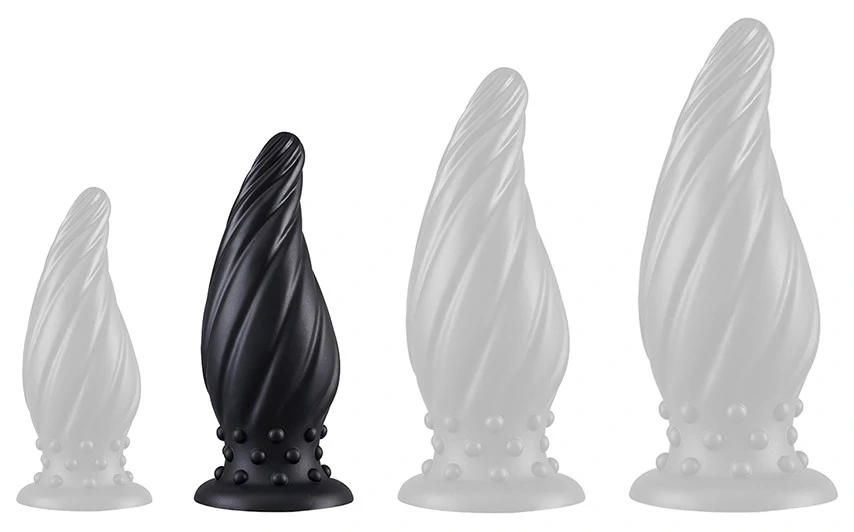 Plug Spiral Pik M – spirális anális kényeztető, fekete