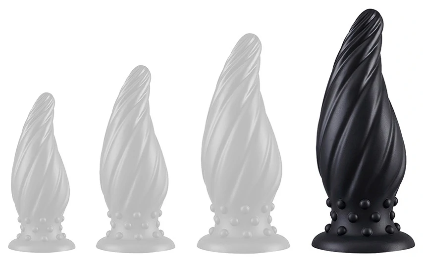 Plug Spiral Pik XL – spiral alakú, prémium dugó, fekete