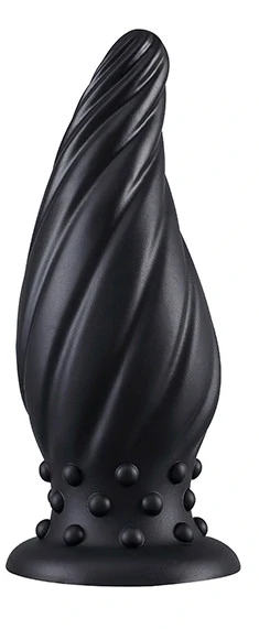 Plug Spiral Pik XL – spiral alakú, prémium dugó, fekete