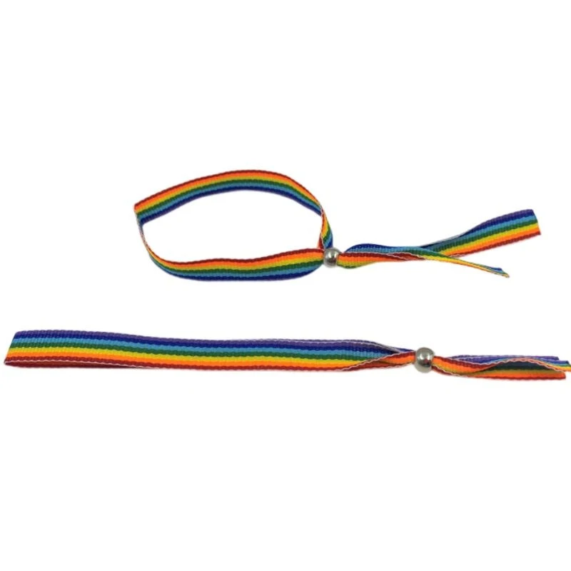 PRIDE - ezüst golyós karkötő LGBT színekben