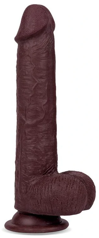 - Realisztikus Dildó – Slidy 17 cm barna élmény