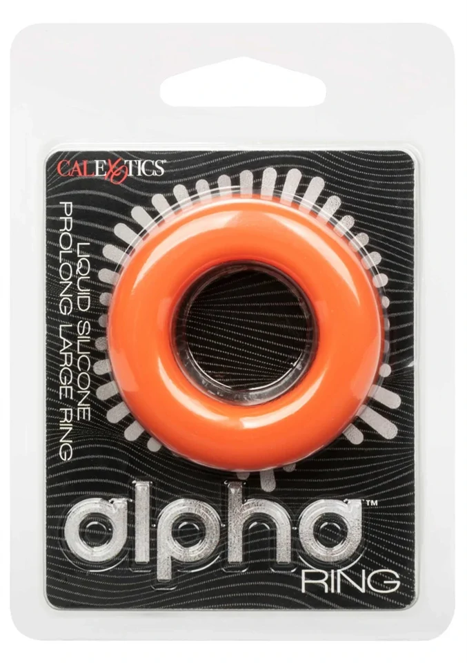 Alpha – prémium vibráló péniszgyűrű narancssárgában