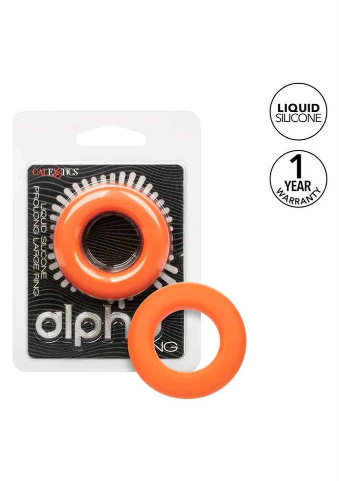 Alpha – prémium vibráló péniszgyűrű narancssárgában