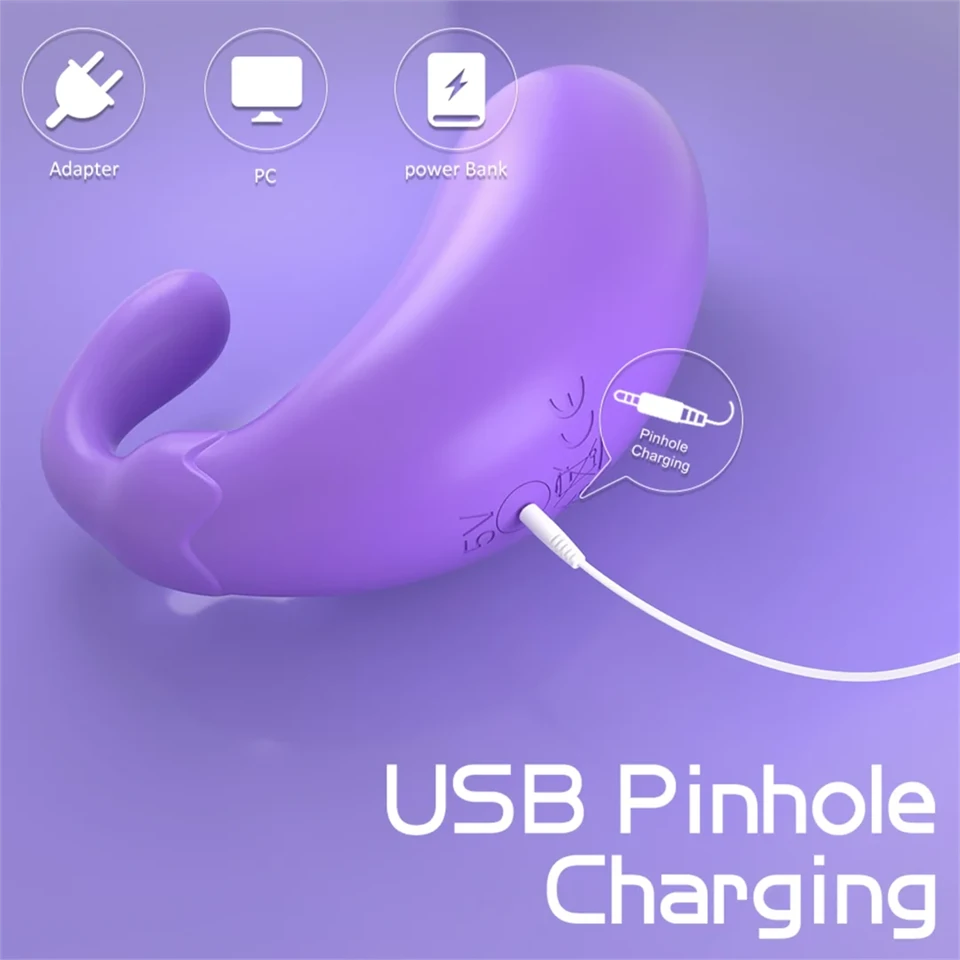 Sex HD - padlizsán formájú vibrációs tojás (lila)