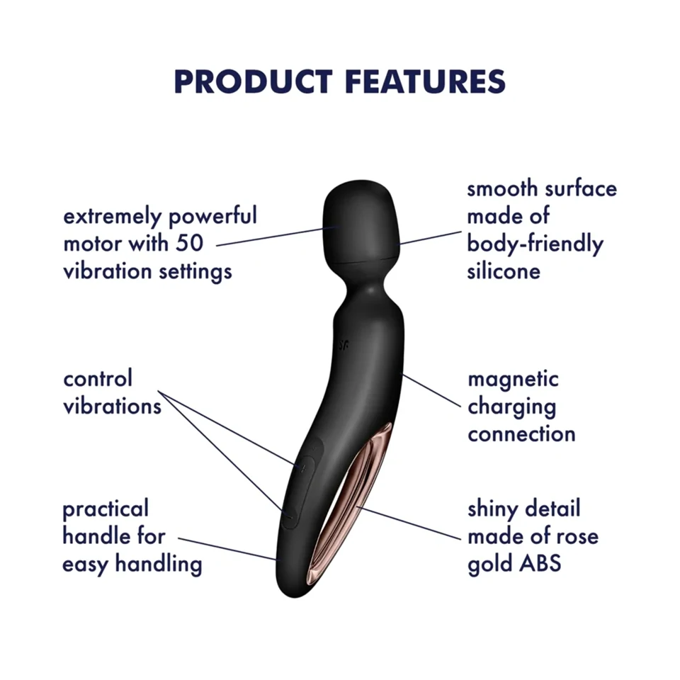 Satisfyer Wand-erland - masszírozó vibrátor (fekete)