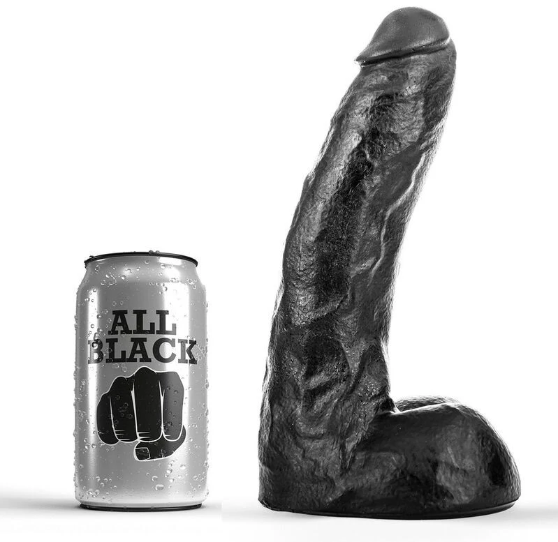 ALL BLACK – 22 cm-es prémium dildó