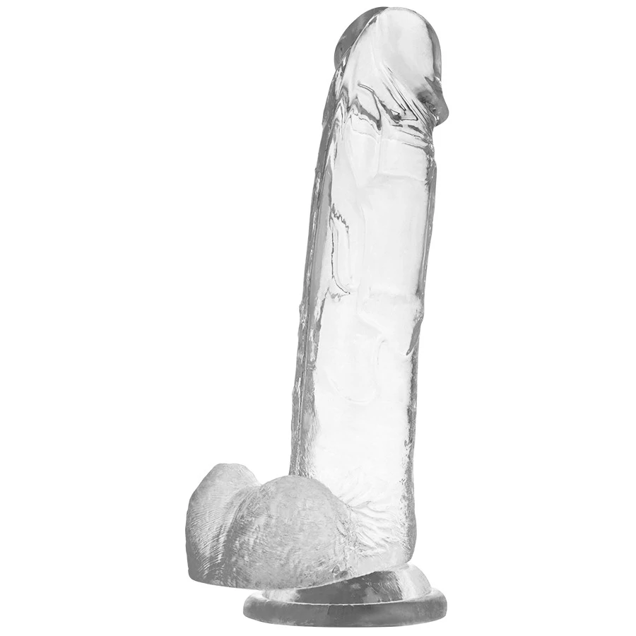 X RAY – átlátszó vibrátor golyókkal 22 cm - 4.6 cm