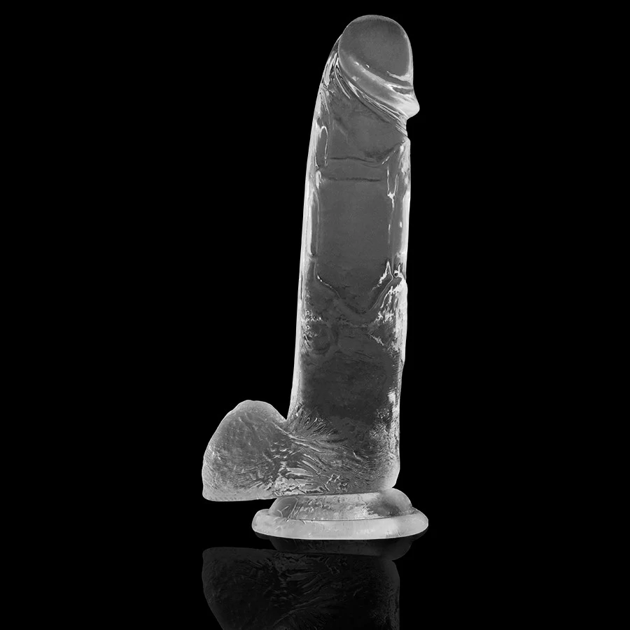 X RAY – átlátszó vibrátor golyókkal 22 cm - 4.6 cm