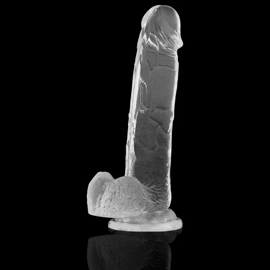 X RAY – átlátszó vibrátor golyókkal 22 cm - 4.6 cm