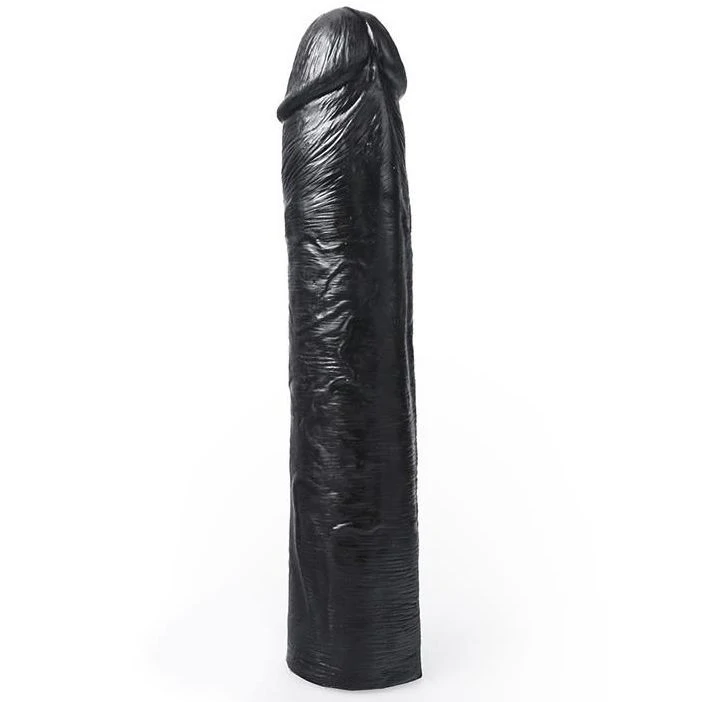 HUNG SYSTEM - realistikus dildó, fekete, 25,5 cm