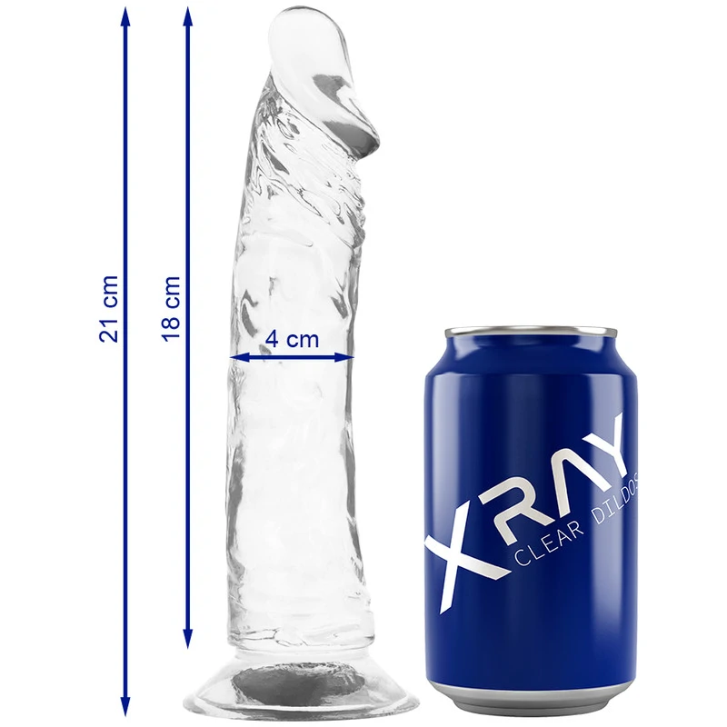 X RAY - átlátszó péniszheveder 21 cm hosszú