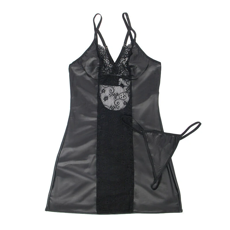 SUBBLIME – bőr dressz és tanga, prémium szett L/XL