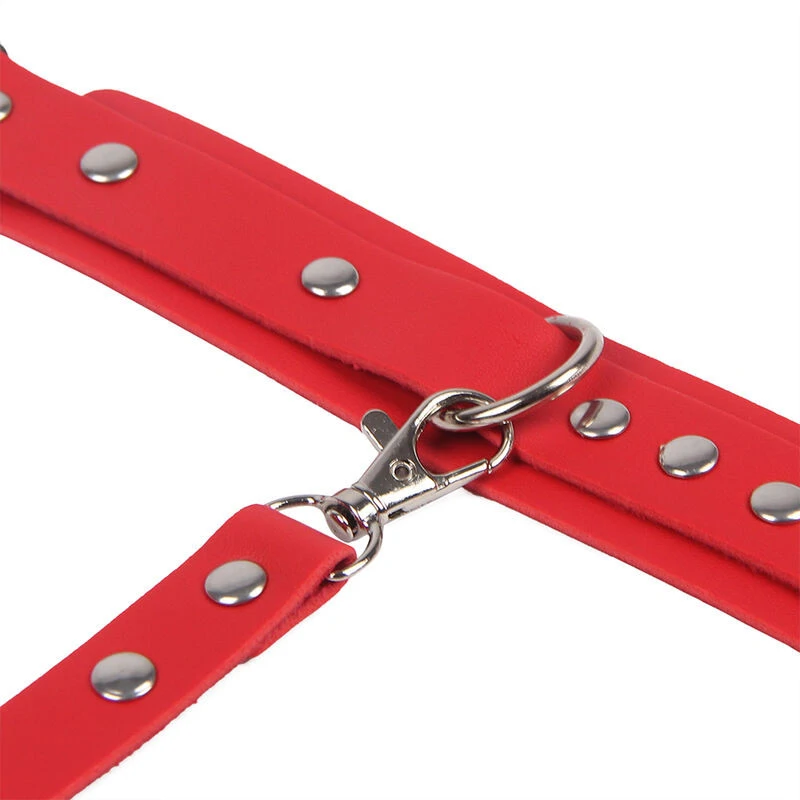 SUBBLIME - piros bilincs bondage övvel, univerzális méret