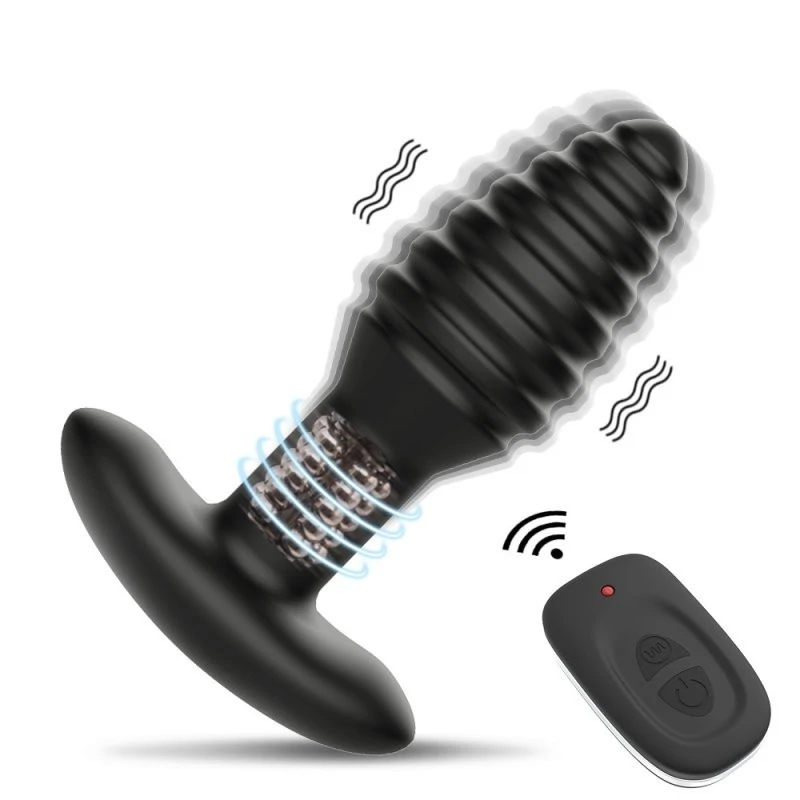 Rollvibe – vibráló és forgó anális plug 10,5 x 3,9 cm