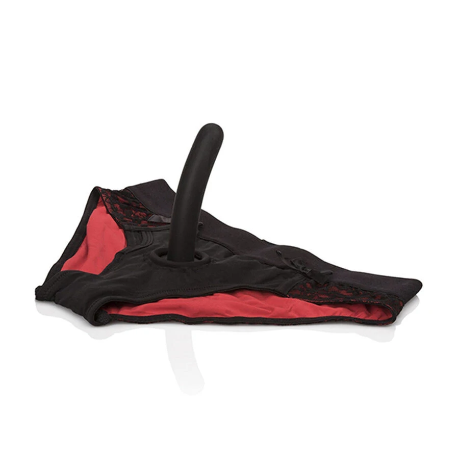 CALEXOTICS - vörös fehérnemű szett dildóval (S/M)