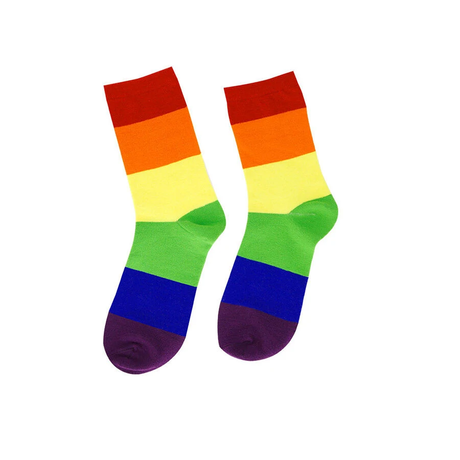 PRIDE - szivárványos LGBT zokni S/M méretű