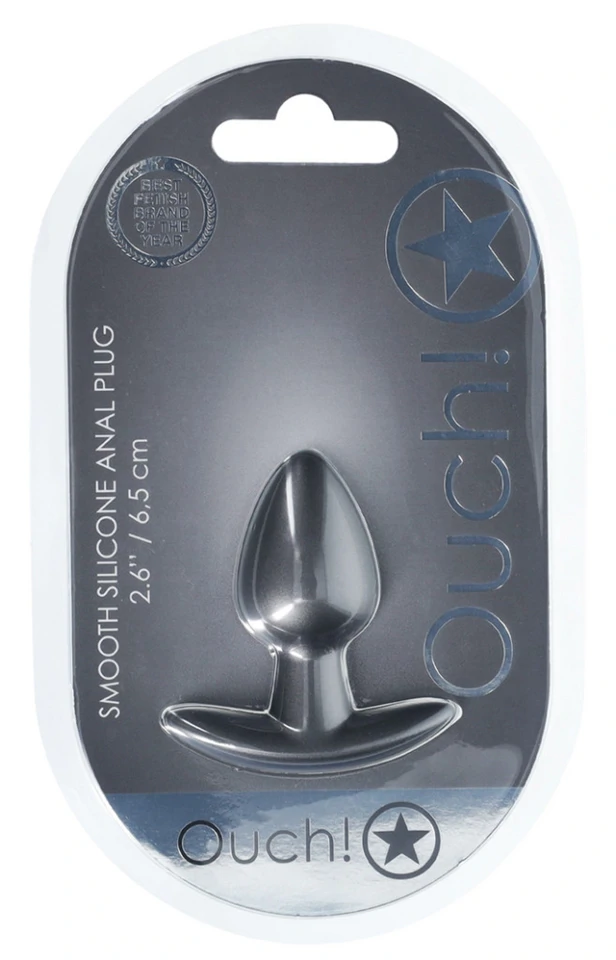 Metál Plug S – prémium szürke anális izgató 5 x 2,7 cm