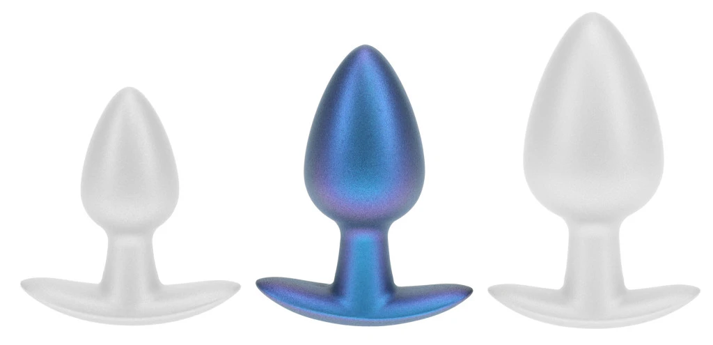 Metál análplug – prémium kék, 6,5 x 3,3 cm