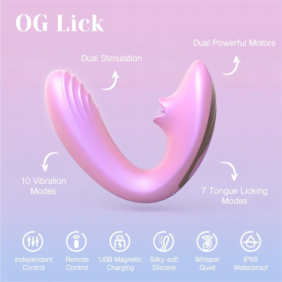 Tracy's Dog OG Lick - G-pont vibrátor és csiklóizgató (pink)