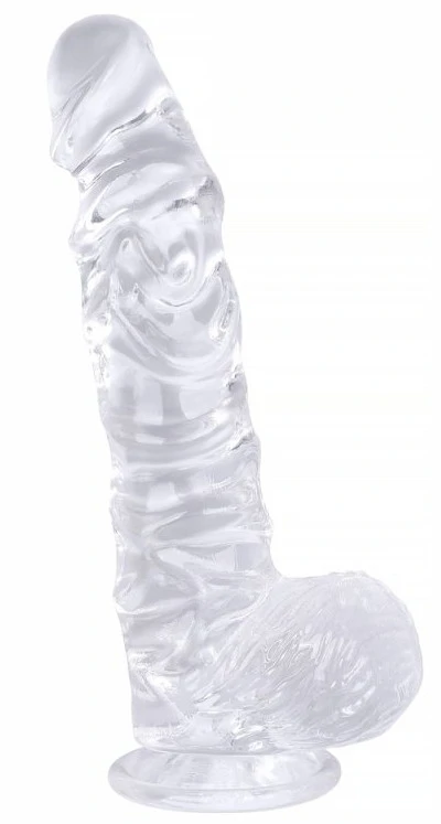 Dildick XL – átlátszó, nagyméretű dildó 19 x 5 cm