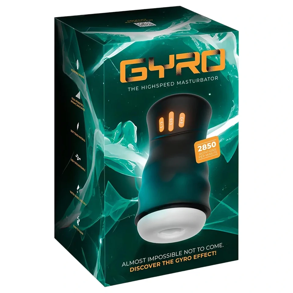 You2Toys Gyro - forgó, rezgő maszturbátor (fekete)