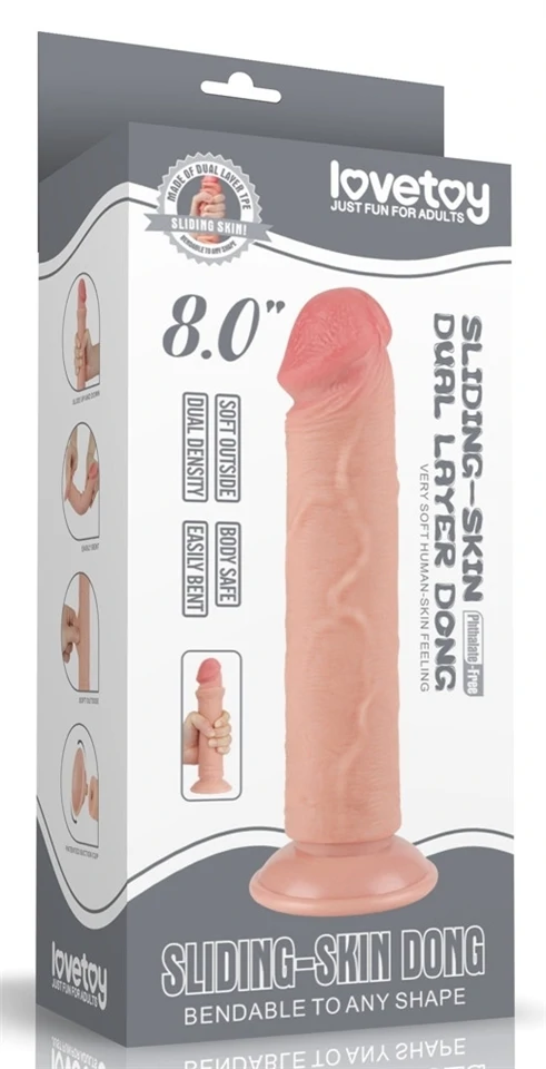 Prémium csúszó bőr dildó – 17 x 4 cm