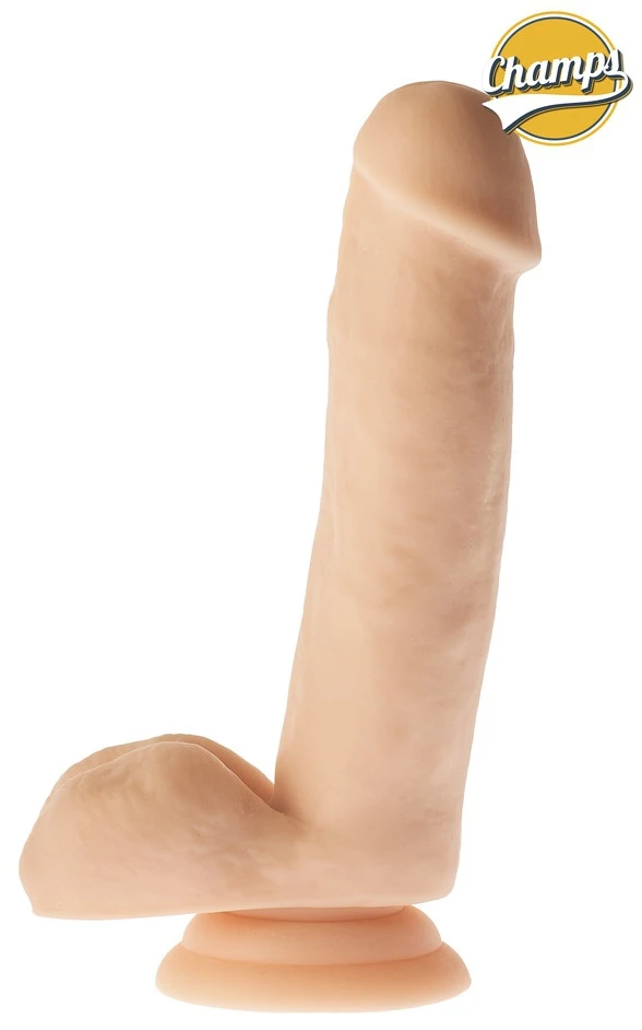 Realistic Smoothy Champs – élethű vibráló dildó 14 cm