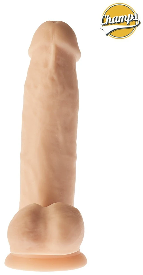 Realistic Smoothy Champs – élethű vibráló dildó 14 cm