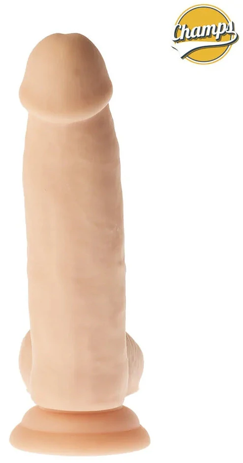 Realistic Smoothy Champs – élethű vibráló dildó 14 cm