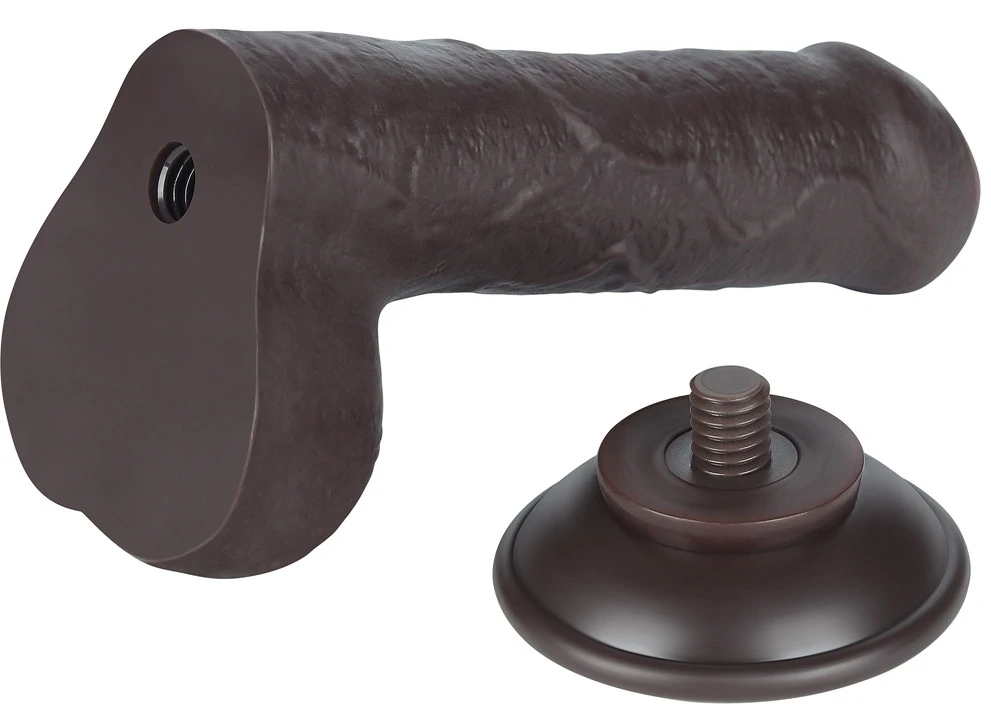 Prémium fekete csúszó bőr dildó 12 cm x 3,7 cm