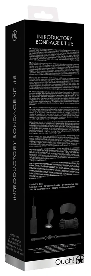 Introductory Bondage Kit 5 – prémium fekete szexkiegészítő