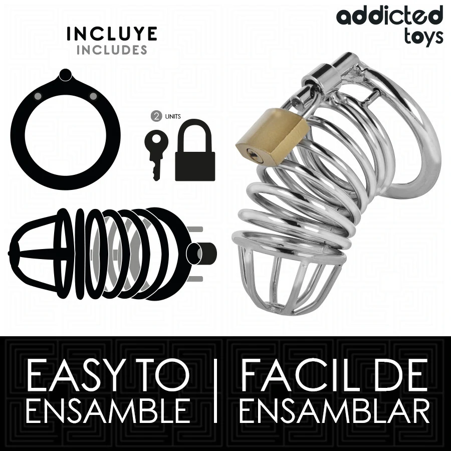 ADDICTED TOYS LOCKED – fém pénisz ketrec, S méret (4 cm)