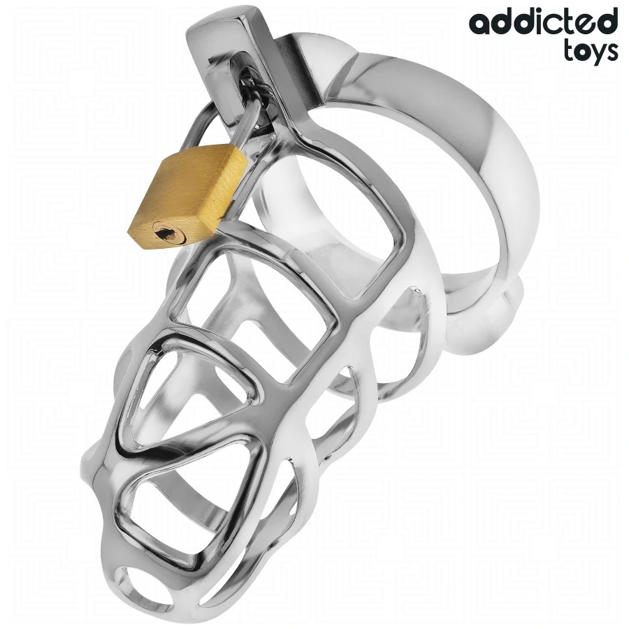 ADDICTED TOYS LOCKED – ezüst fém pénisz ketrec M méret