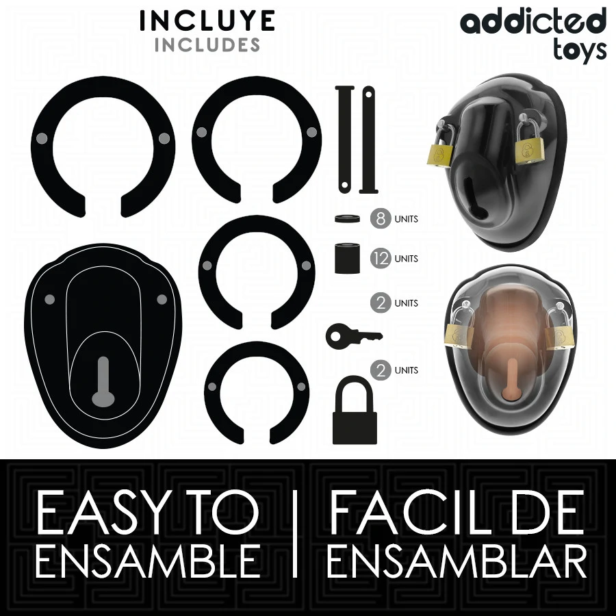 ADDICTED TOYS LOCKED – kulcs nélküli pénisz ketrec 11,5 cm
