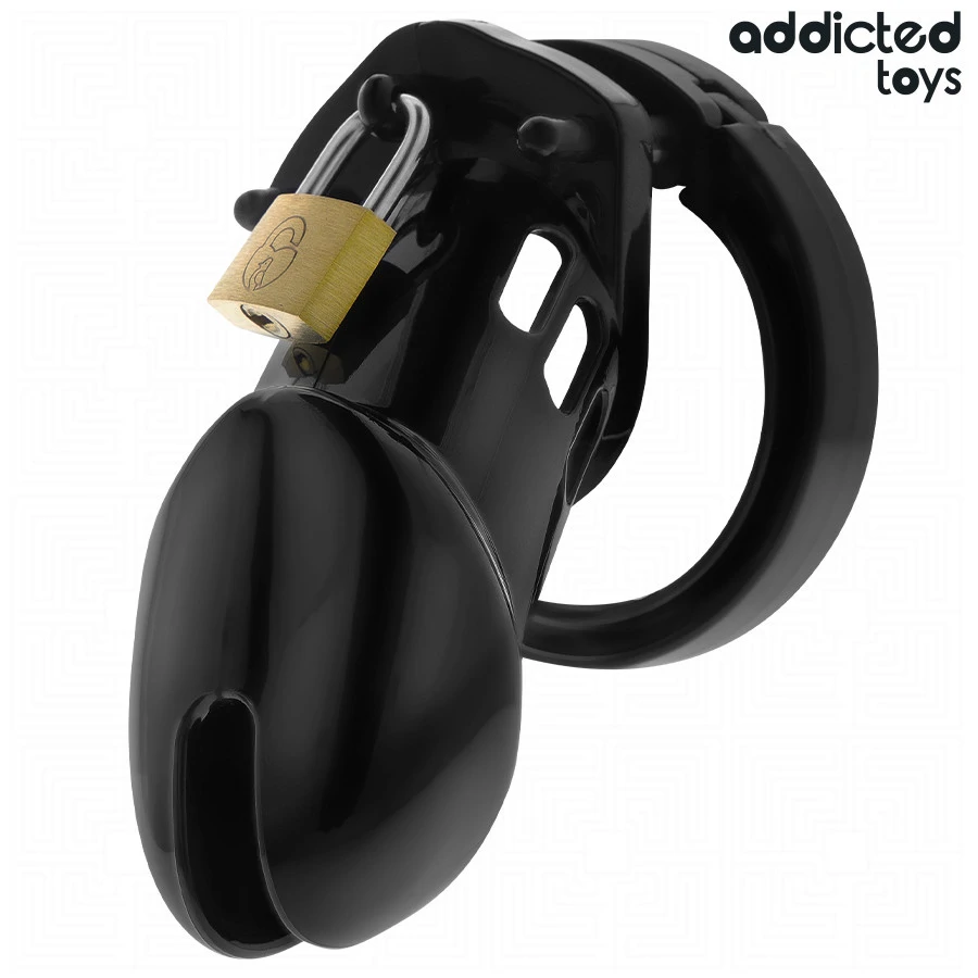 ADDICTED TOYS LOCKED - obsidian pénisz ketrec M méret