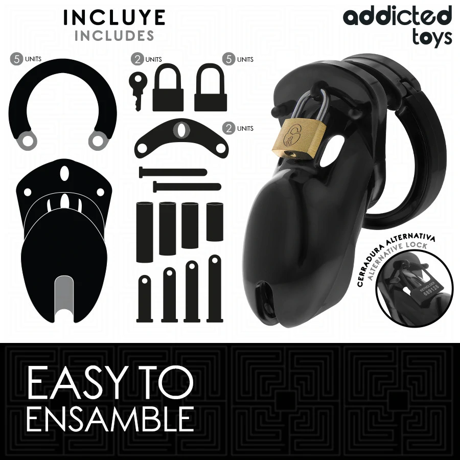 ADDICTED TOYS LOCKED – izgató péniszketrec 10 cm