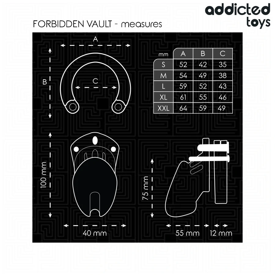 ADDICTED TOYS LOCKED – izgató péniszketrec 10 cm